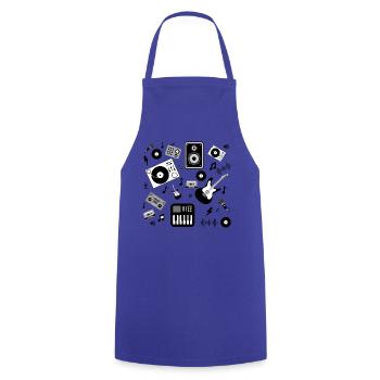 Pêle-Mischen Musik - Kochschürze - Royalblau - Vorne - AI Model Male 185 dark (185cm)