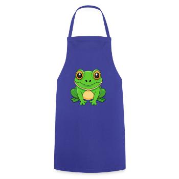 Frosch Niedliches Maskottchen Zeichentrickfigur Kawaii - Kochschürze - Royalblau - Vorne - AI Model Male 185 dark (185cm)