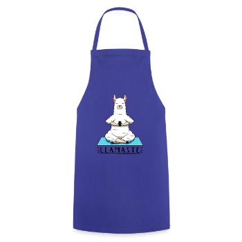 Llama Yoga - Kochschürze - Royalblau - Vorne - AI Model Male 185 dark (185cm)