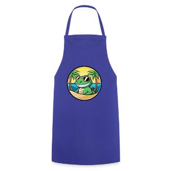Eidechse Lustige Cartoon Sommer Strand Sonnenbrille Cool - Kochschürze - Royalblau - Vorne - AI Model Male 185 dark (185cm)