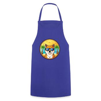 Shih Poo Hunderasse Cartoon Sonnenbrille Strand - Kochschürze - Royalblau - Vorne - AI Model Male 185 dark (185cm)