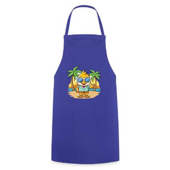 Ente Lustige Cartoon Sommer Strand Sonnenbrille - Kochschürze - Royalblau - Vorne - AI Model Male 185 dark (185cm)