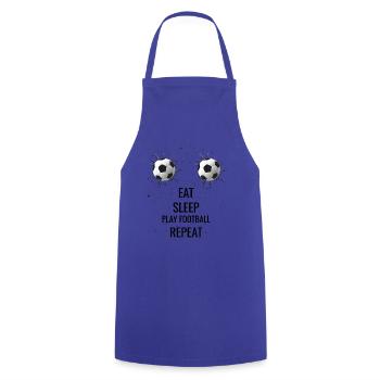 Eat sleep play Fußball - Kochschürze - Royalblau - Vorne - AI Model Male 185 dark (185cm)