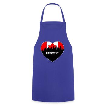 Edmonton Kanada Flagge Skyline Reise Souvenir - Kochschürze - Royalblau - Vorne - AI Model Male 185 dark (185cm)