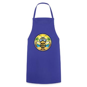 Biene Lustige Cartoon Sommer Strand Sonnenbrille Aufkleber - Kochschürze - Royalblau - Vorne - AI Model Male 185 dark (185cm)