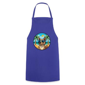 Magyar Agar Dog Breed Cartoon Sunglasses Beach - Cooking Apron - royal blue - Front - AI Model Male 185 dark (185cm)