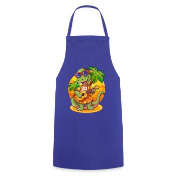 Drôle Serpent Dessin Animé Plage D’été Lunettes De Soleil Guitare - Tablier de cuisine - bleu royal - Devant - AI Model Male 185 dark (185cm)