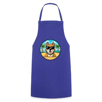 Alano Español Hunderasse Cartoon Sonnenbrille Strand - Kochschürze - Royalblau - Vorne - AI Model Male 185 dark (185cm)