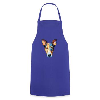 Glatte Foxterrier-Hunderasse buntes Aquarell - Kochschürze - Royalblau - Vorne - AI Model Male 185 dark (185cm)
