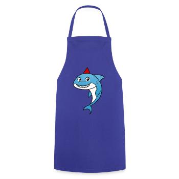 Hai Kindergeburtstag - Kochschürze - Royalblau - Vorne - AI Model Male 185 dark (185cm)