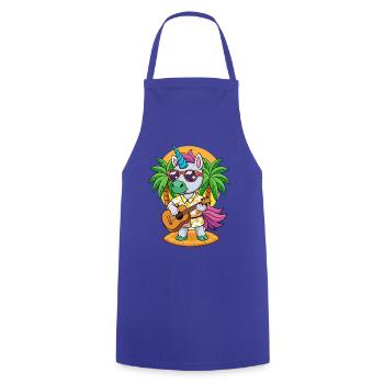 Lustige Einhorn Cartoon Sommer Strand Sonnenbrille - Kochschürze - Royalblau - Vorne - AI Model Male 185 dark (185cm)