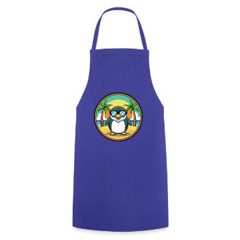 Pinguin Lustige Cartoon Sommer Strand Sonnenbrille Cool - Kochschürze - Royalblau - Vorne - AI Model Male 185 dark (185cm)