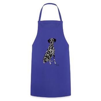 Beau chien dalmate - Tablier de cuisine - bleu royal - Devant - AI Model Male 185 dark (185cm)