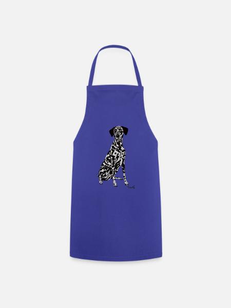 Beautiful Dalmatian dog - Cooking Apron - royal blue
