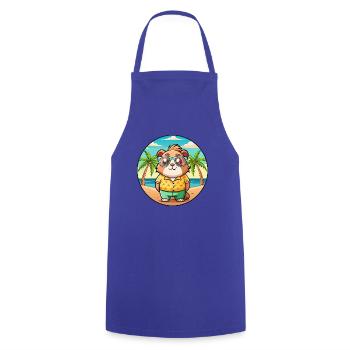 Cochon d’Inde Drôle Dessin Animé Plage Été Lunettes de soleil - Tablier de cuisine - bleu royal - Devant - AI Model Male 185 dark (185cm)
