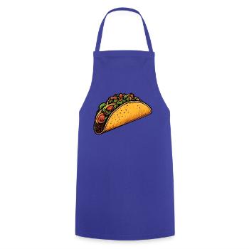 Tacos - Kochschürze - Royalblau - Vorne - AI Model Male 185 dark (185cm)