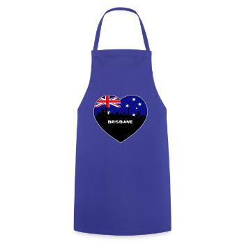 Brisbane Australien Flagge Skyline Reise Souvenir - Kochschürze - Royalblau - Vorne - AI Model Male 185 dark (185cm)