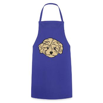 Doodle Puppy - Kochschürze - Royalblau - Vorne - AI Model Male 185 dark (185cm)
