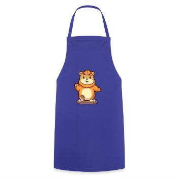 Lustiges Gopher Kawaii Cartoon Haustier spielt Skateboard - Kochschürze - Royalblau - Vorne - AI Model Male 185 dark (185cm)
