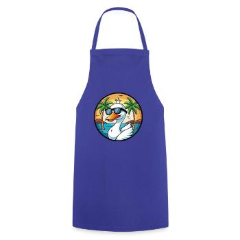 Schwan Lustige Cartoon Sommer Strand Sonnenbrille Aufkleber - Kochschürze - Royalblau - Vorne - AI Model Male 185 dark (185cm)