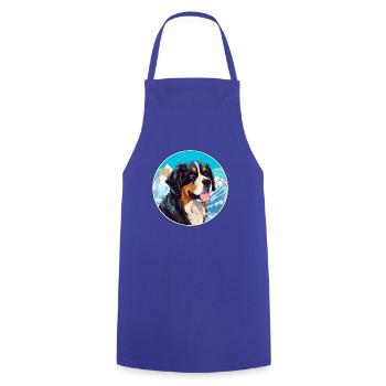 Berger De Beauce Hunderasse Cartoon Kawaii Watercol - Kochschürze - Royalblau - Vorne - AI Model Male 185 dark (185cm)