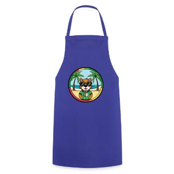Portuguese Watchdog Breed Cartoon Sunglasses Beach - Cooking Apron - royal blue - Front - AI Model Male 185 dark (185cm)