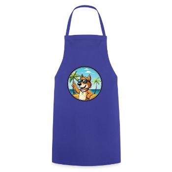 Auvergne Vorstehhund Rasse Cartoon Sonnenbrille Strand - Kochschürze - Royalblau - Vorne - AI Model Male 185 dark (185cm)