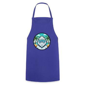 Yeti Lustige Cartoon Sommer Strand Sonnenbrille Aufkleber - Kochschürze - Royalblau - Vorne - AI Model Male 185 dark (185cm)