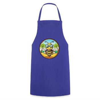 Biene Lustige Cartoon Sommer Strand Sonnenbrille Aufkleber - Kochschürze - Royalblau - Vorne - AI Model Male 185 dark (185cm)
