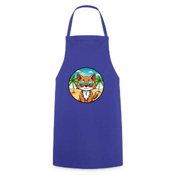 Somali Katzenrasse Cartoon Kawaii Sonnenbrille Strand - Kochschürze - Royalblau - Vorne - AI Model Male 185 dark (185cm)