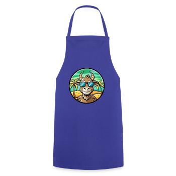 Ziege Lustige Cartoon Sommer Strand Sonnenbrille Aufkleber - Kochschürze - Royalblau - Vorne - AI Model Male 185 dark (185cm)