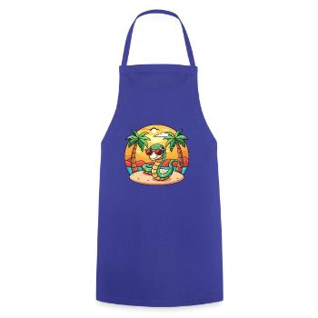 Schlange Lustige Cartoon Sommer Strand Sonnenbrille - Kochschürze - Royalblau - Vorne - AI Model Male 185 dark (185cm)