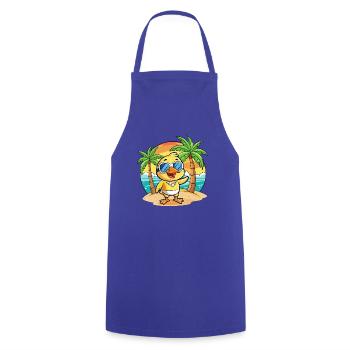 Ente Lustige Cartoon Sommer Strand Sonnenbrille - Kochschürze - Royalblau - Vorne - AI Model Male 185 dark (185cm)