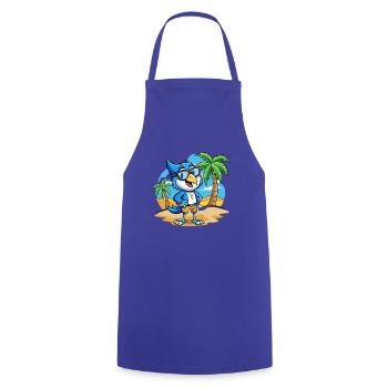 Blue Jay Lustige Cartoon Sommer Strand Sonnenbrille - Kochschürze - Royalblau - Vorne - AI Model Male 185 dark (185cm)