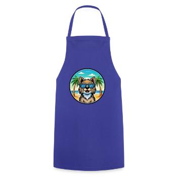 Schwedische Lapphund Hunderasse Cartoon Sonnenbrille Strand - Kochschürze - Royalblau - Vorne - AI Model Male 185 dark (185cm)