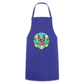 Thai Ridgeback Dog Breed Cartoon Sunglasses Beach - Cooking Apron - royal blue - Front - AI Model Male 185 dark (185cm)