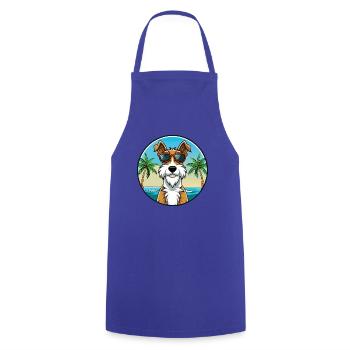 Draht Foxterrier Hunderasse Cartoon Sonnenbrille Strand - Kochschürze - Royalblau - Vorne - AI Model Male 185 dark (185cm)