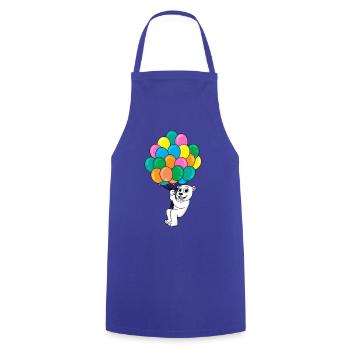 Eisbär Luftballon - Kochschürze - Royalblau - Vorne - AI Model Male 185 dark (185cm)