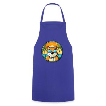 Moskau Watchdog Rasse Cartoon Sonnenbrille Strand - Kochschürze - Royalblau - Vorne - AI Model Male 185 dark (185cm)