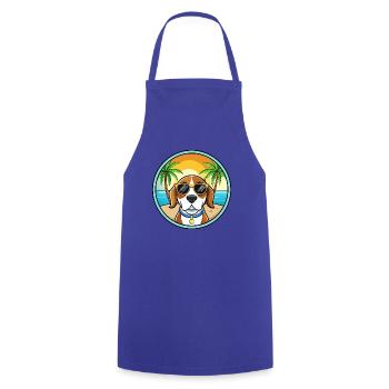 Kerry Beagle Hunderasse Cartoon Sonnenbrille Strand - Kochschürze - Royalblau - Vorne - AI Model Male 185 dark (185cm)