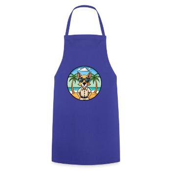 Braque Saint Germain Dog Breed Cartoon Sunglasses - Cooking Apron - royal blue - Front - AI Model Male 185 dark (185cm)
