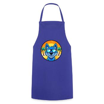 Blaue Spitzenhunderasse Cartoon Sonnenbrille Strand - Kochschürze - Royalblau - Vorne - AI Model Male 185 dark (185cm)