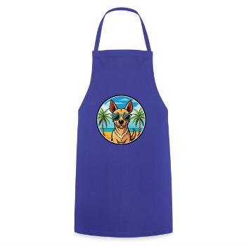 Andalusischer Windhund Rasse Cartoon Sonnenbrille Strand - Kochschürze - Royalblau - Vorne - AI Model Male 185 dark (185cm)