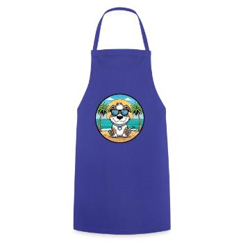 Argentino Chien Race Dessin Animé Lunettes De Soleil Plage - Tablier de cuisine - bleu royal - Devant - AI Model Male 185 dark (185cm)