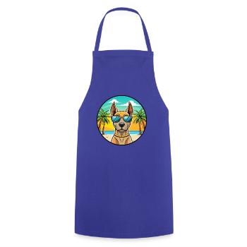 Thai Ridgeback Dog Breed Cartoon Sunglasses Beach - Cooking Apron - royal blue - Front - AI Model Male 185 dark (185cm)