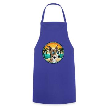 Polnischer Windhund Hund Rasse Cartoon Sonnenbrille Strand - Kochschürze - Royalblau - Vorne - AI Model Male 185 dark (185cm)