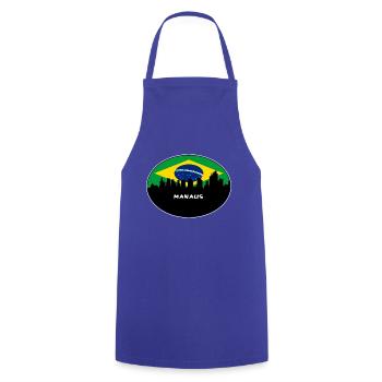 Manaus Brasilien Flagge Skyline Silhouette Reisen - Kochschürze - Royalblau - Vorne - AI Model Male 185 dark (185cm)