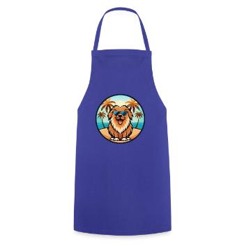 Leonberger Dog Breed Cartoon Sunglasses Beach - Cooking Apron - royal blue - Front - AI Model Male 185 dark (185cm)