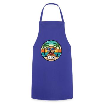 Dog Breed Cartoon Sunglasses Beach - Cooking Apron - royal blue - Front - AI Model Male 185 dark (185cm)