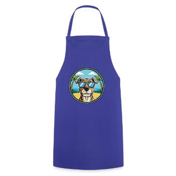 Catahoula Cur Hunderasse Cartoon Sonnenbrille Strand - Kochschürze - Royalblau - Vorne - AI Model Male 185 dark (185cm)